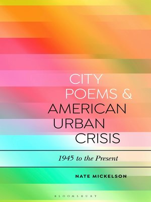 cover image of City Poems and American Urban Crisis